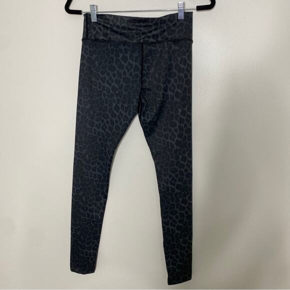 Vie Active Black Gray Leopard Animal Print Full-length Leggings Pants XS - Picture 5 of 8